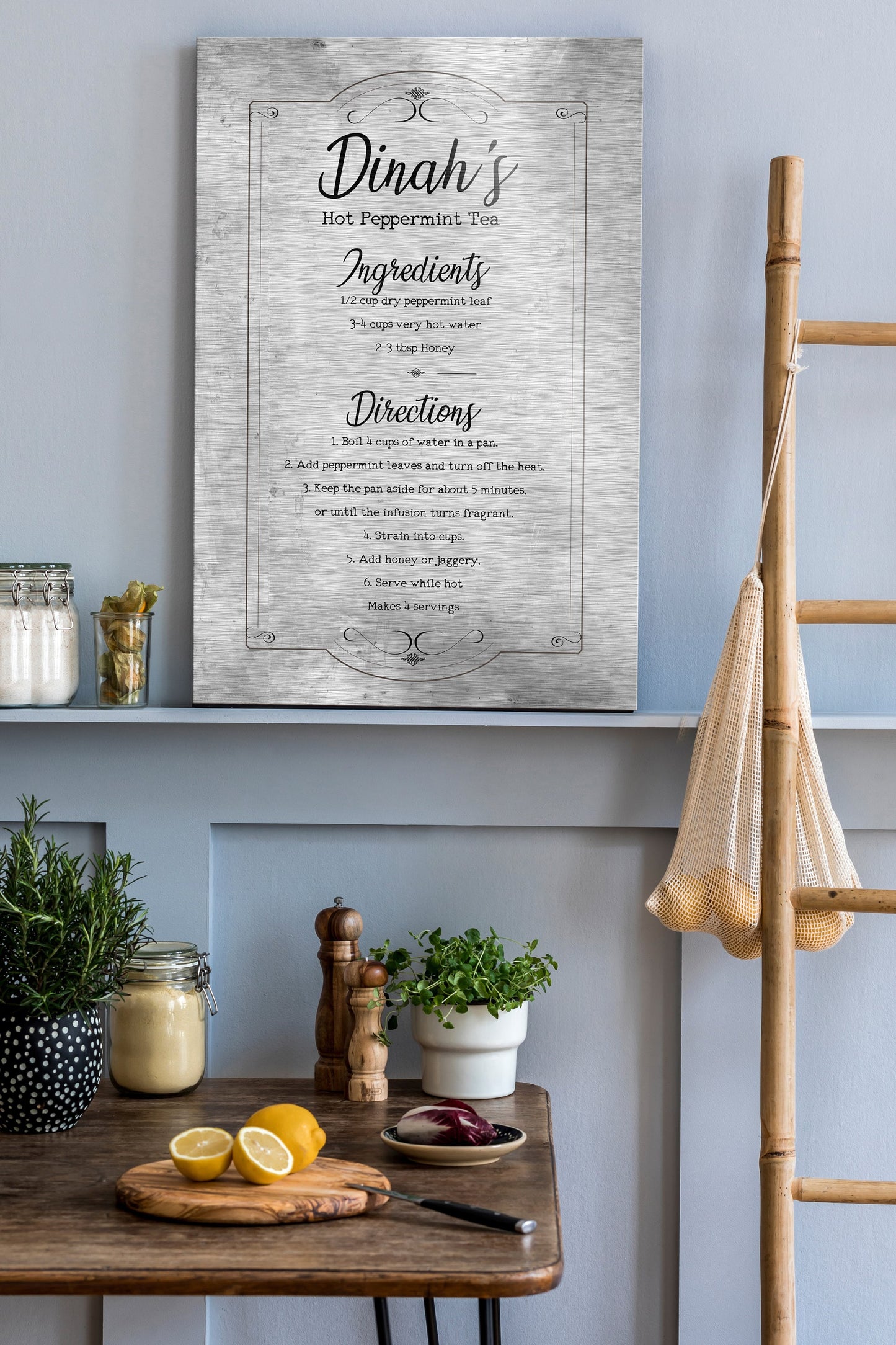 Handwritten Recipe, Family Recipe Gift, Recipe Tin, Recipe Wall Art, Recipe Gift, Vintage  Kitchen Sign, Ktichen Recipe, Sign with Recipe