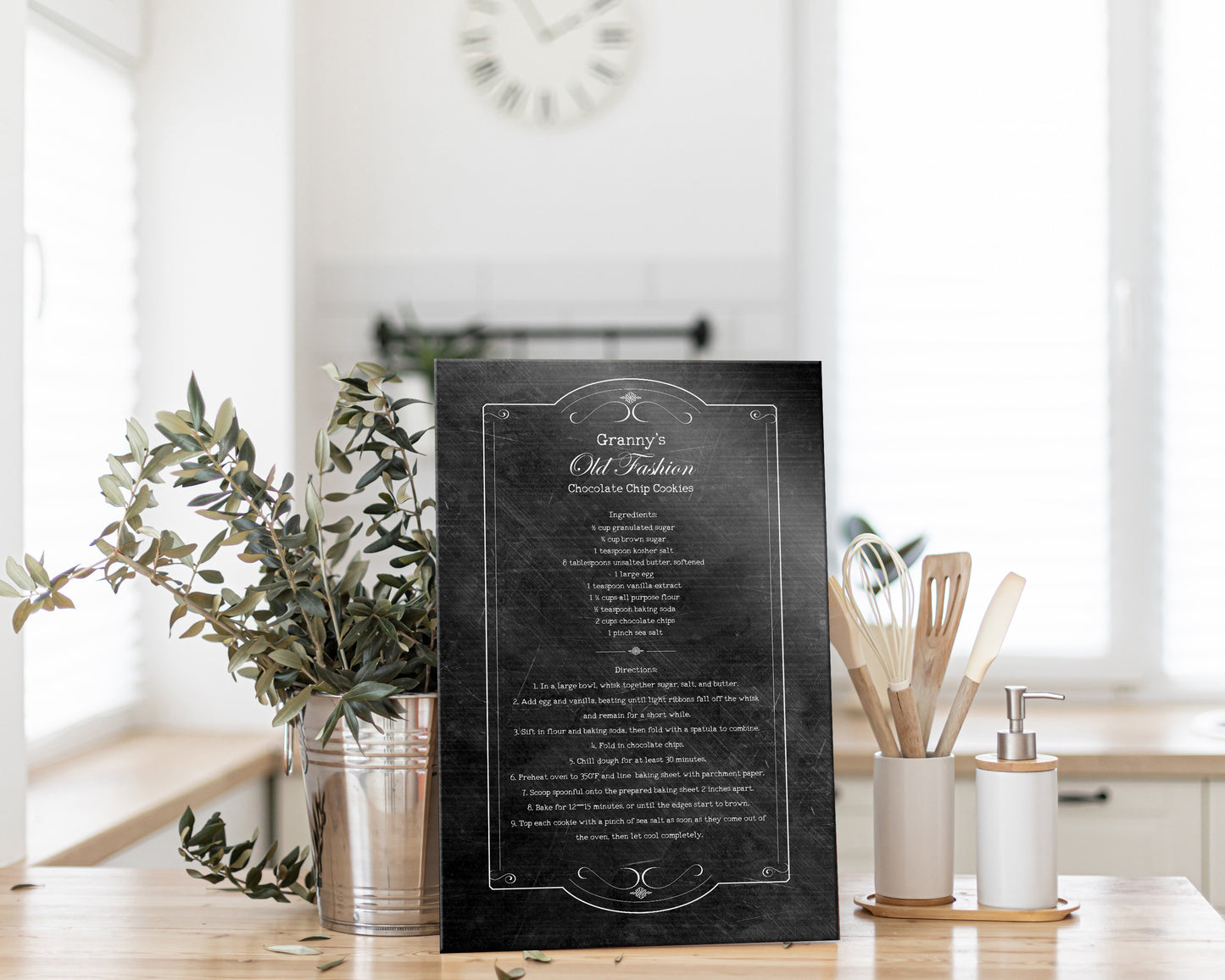 Recipe on Bronze, Handwritten Recipe, Recipe Plaque, Recipe Tin, Handwritten Recipe Gift, Gift for Baker, Printed Recipe Gift, Gift for Mom