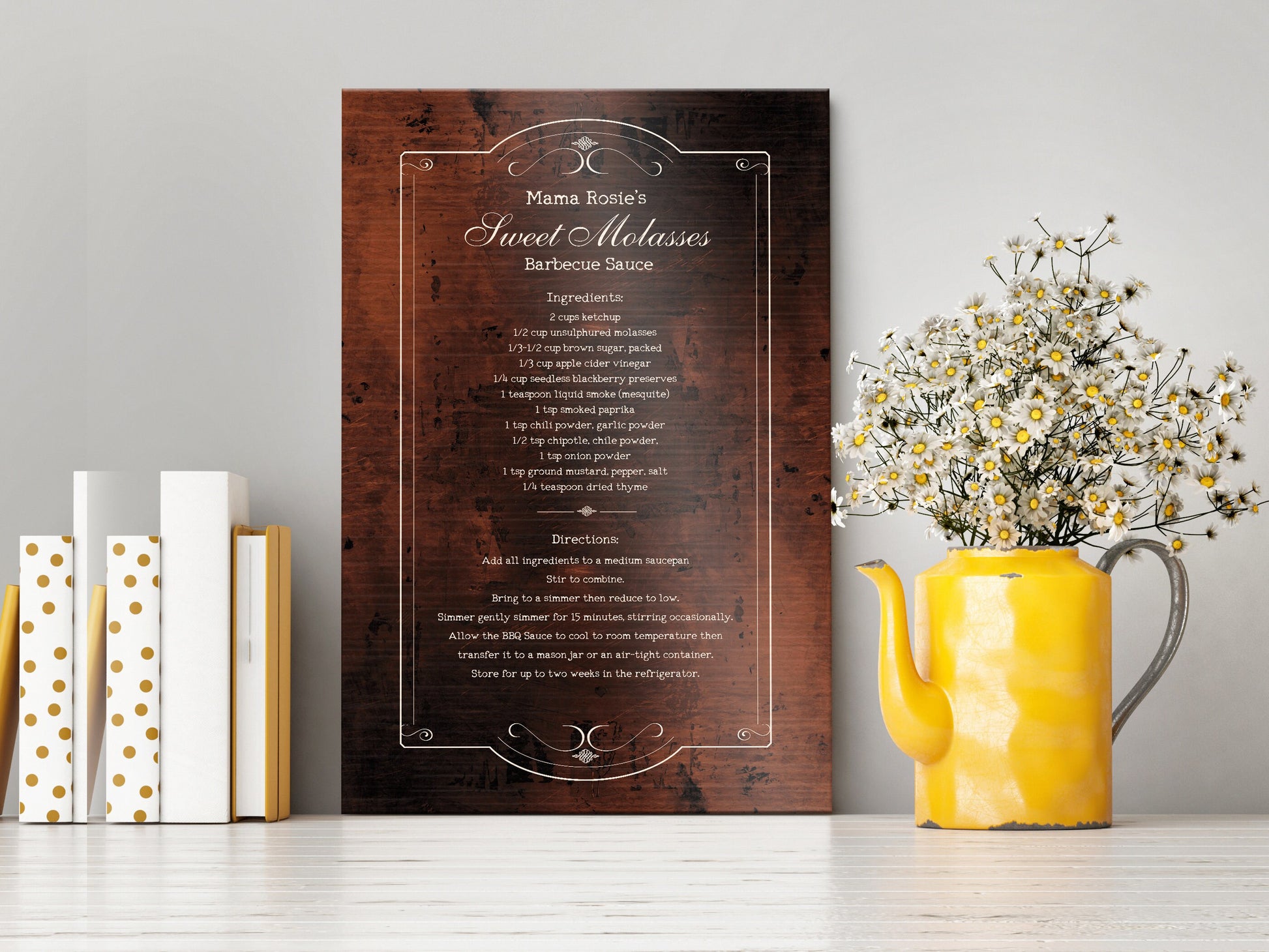 Custom Recipe Plaque, Recipe Wall Art, Handwritten Recipe on, Family Recipe Gift, Recipe Tin, Vintage Recipe Sign, Printed Recipe Gift