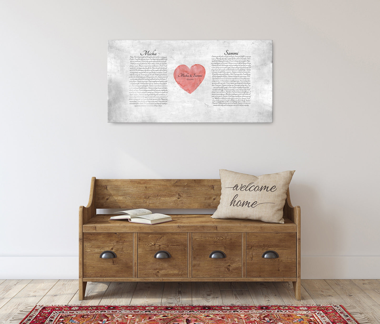 Perfectly Imperfect Wedding Vow Art, Custom tin wedding vow gift, Tin Anniversary Plaque, Personalized wedding vow print, Tin gift for her