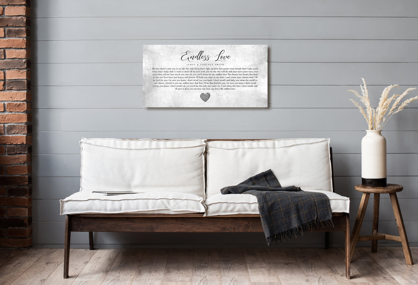 Gift with song lyrics,  Custom tin anniversary plaque, Tin anniversary gift, 10th Wedding Anniversary gift for him, 10th Anniversary Gift