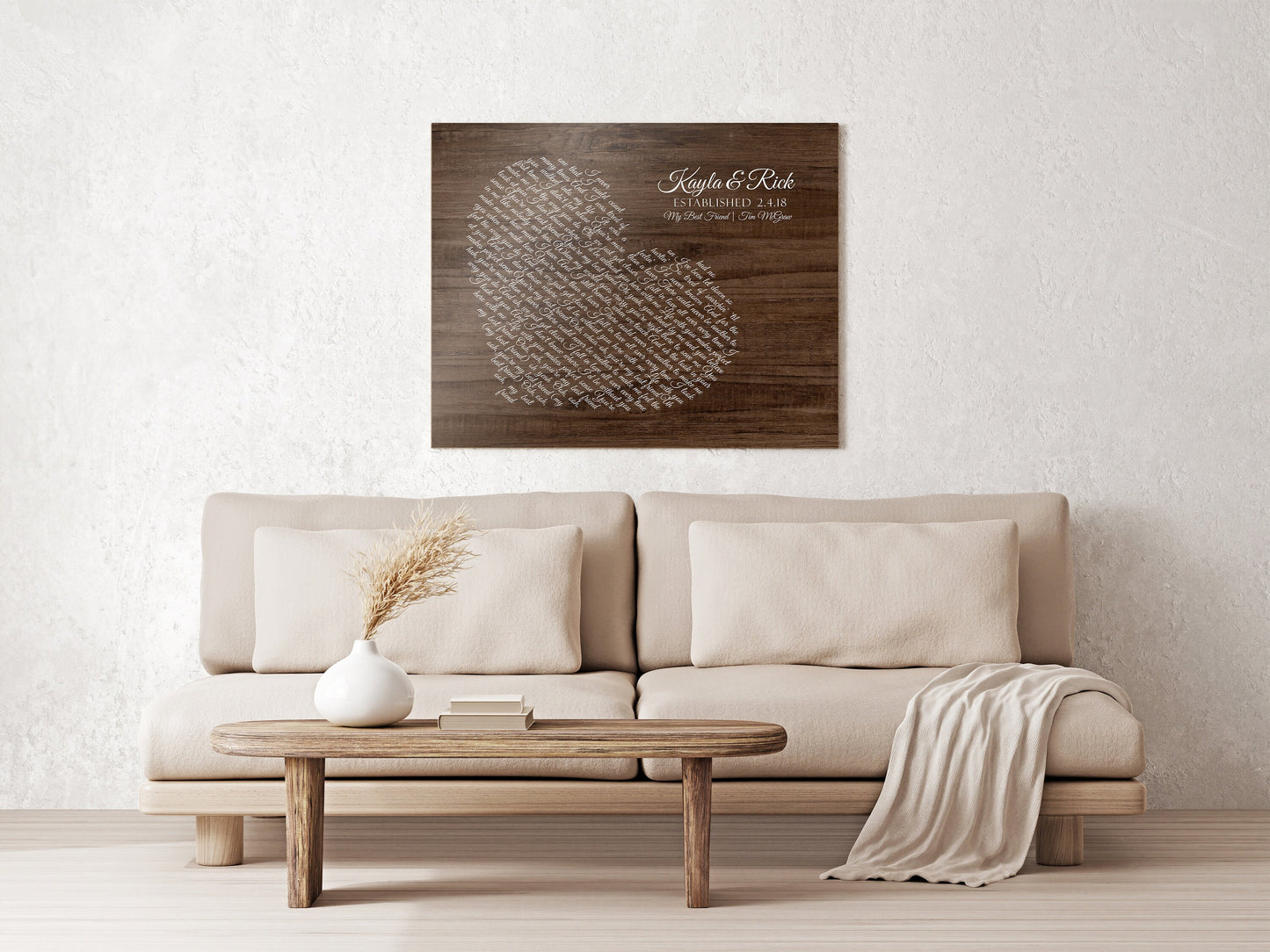 Country song lyric Sign, Custom song art, Wood Gift for Wife, Romantic gift, 5th Anniversary Gift for wife, Song lyric wall decor with heart