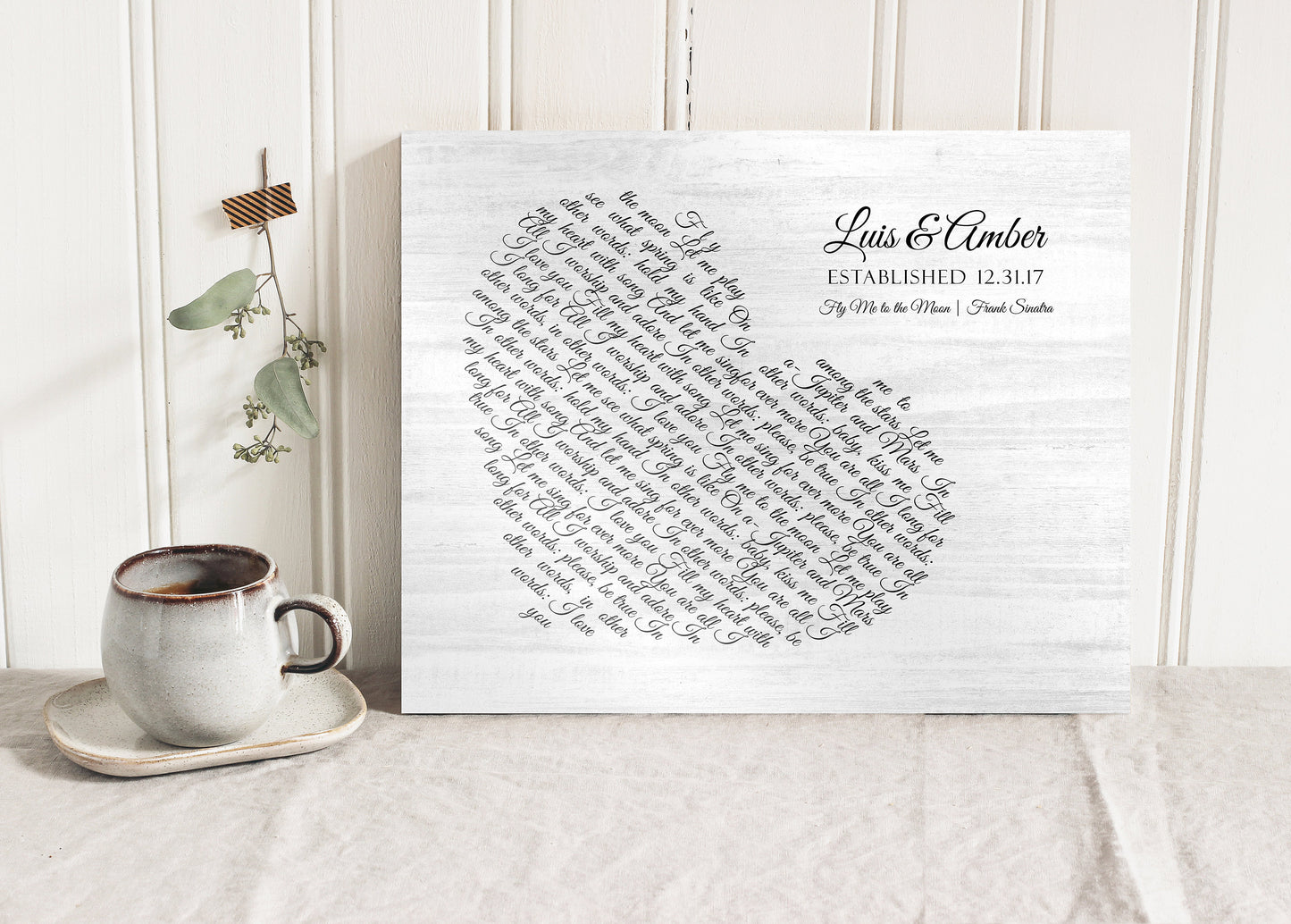 Country song lyric Sign, Custom song art, Wood Gift for Wife, Romantic gift, 5th Anniversary Gift for wife, Song lyric wall decor with heart