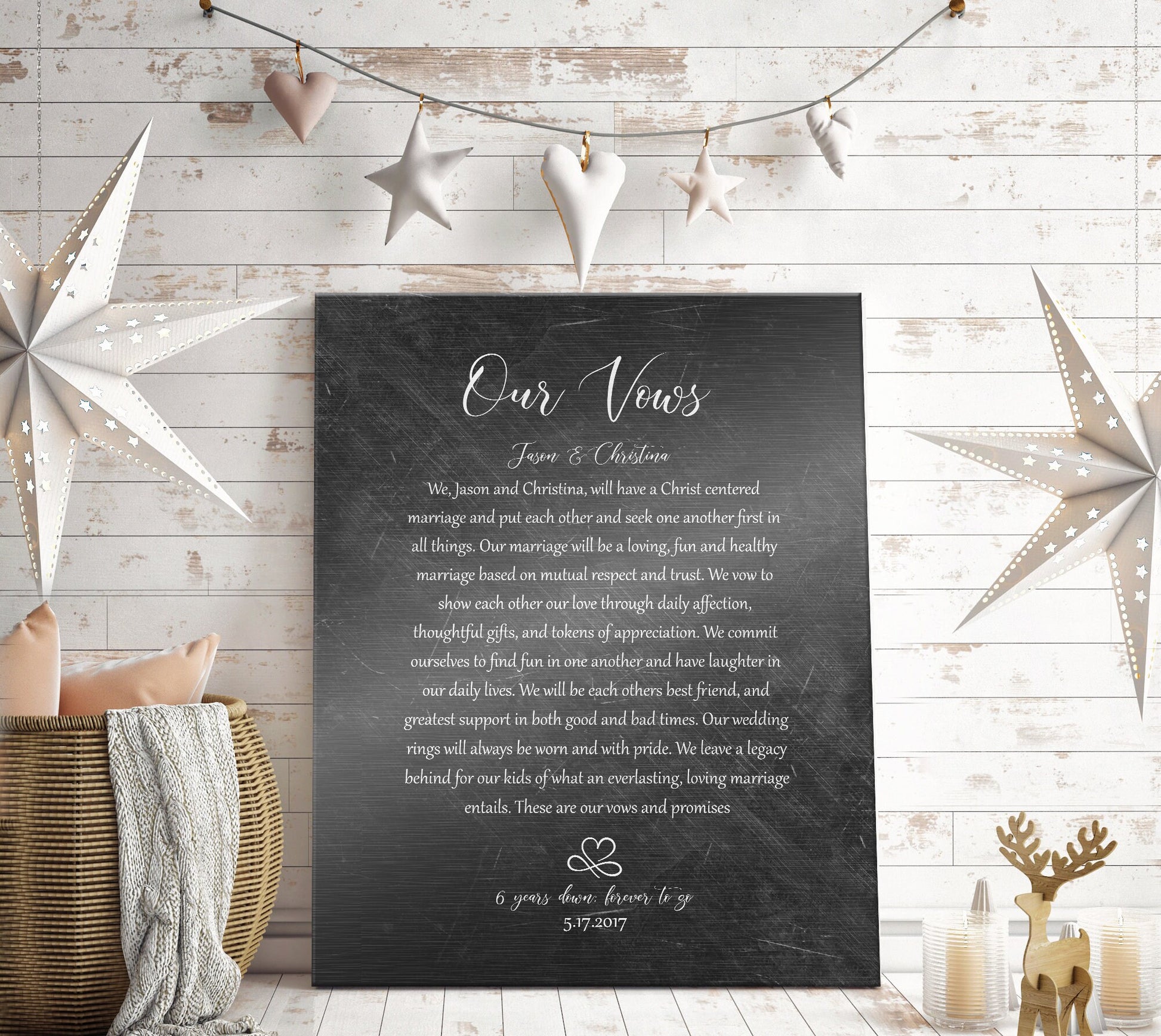 Wedding Vow Plaque, Wedding Vow Decor, Iron Alloy Gift, Anniversary Gift, Couples Wedding Gift with Vows, Custom Wedding Vow Print, Momento