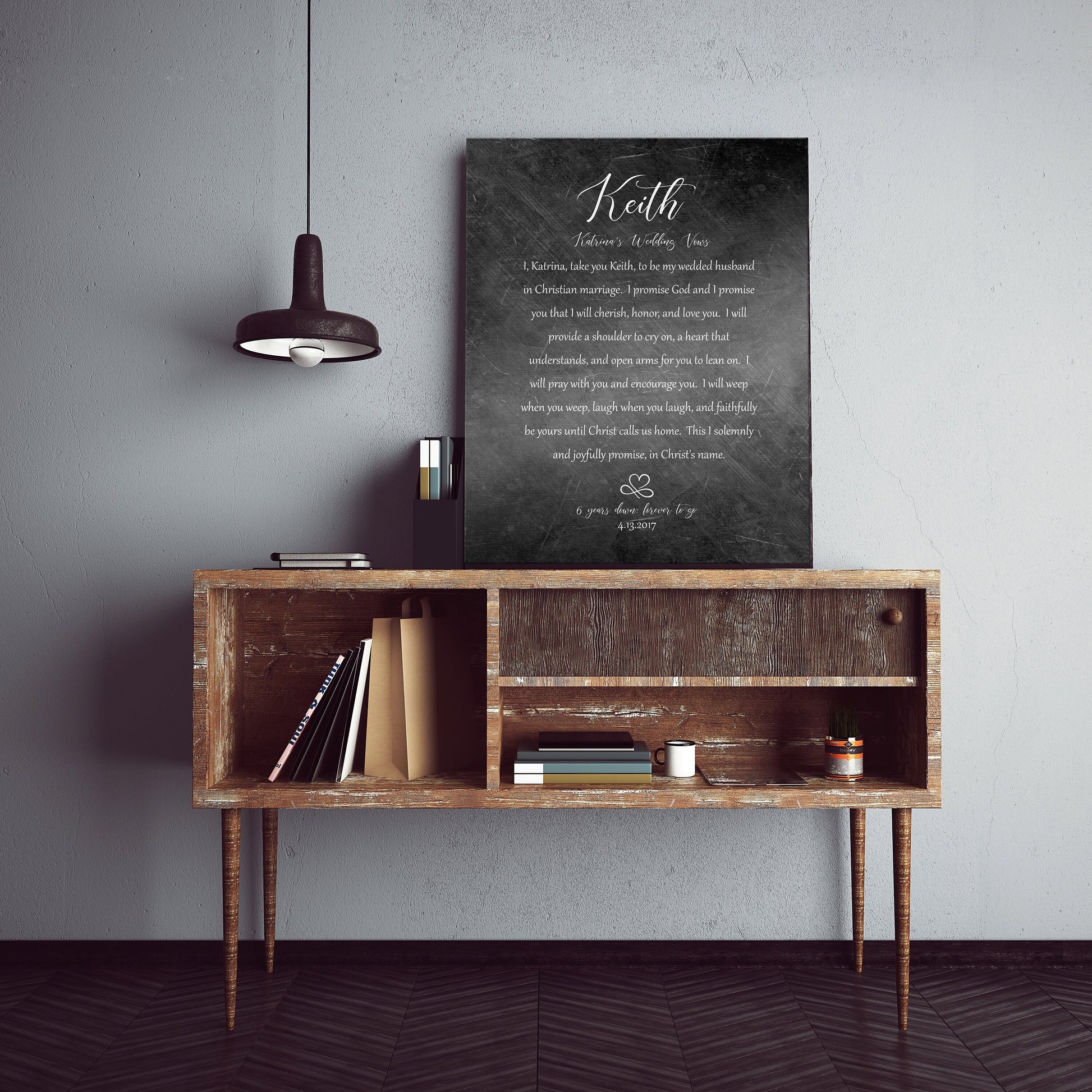 Wedding Vow Plaque, Wedding Vow Decor, Iron Alloy Gift, Anniversary Gift, Couples Wedding Gift with Vows, Custom Wedding Vow Print, Momento