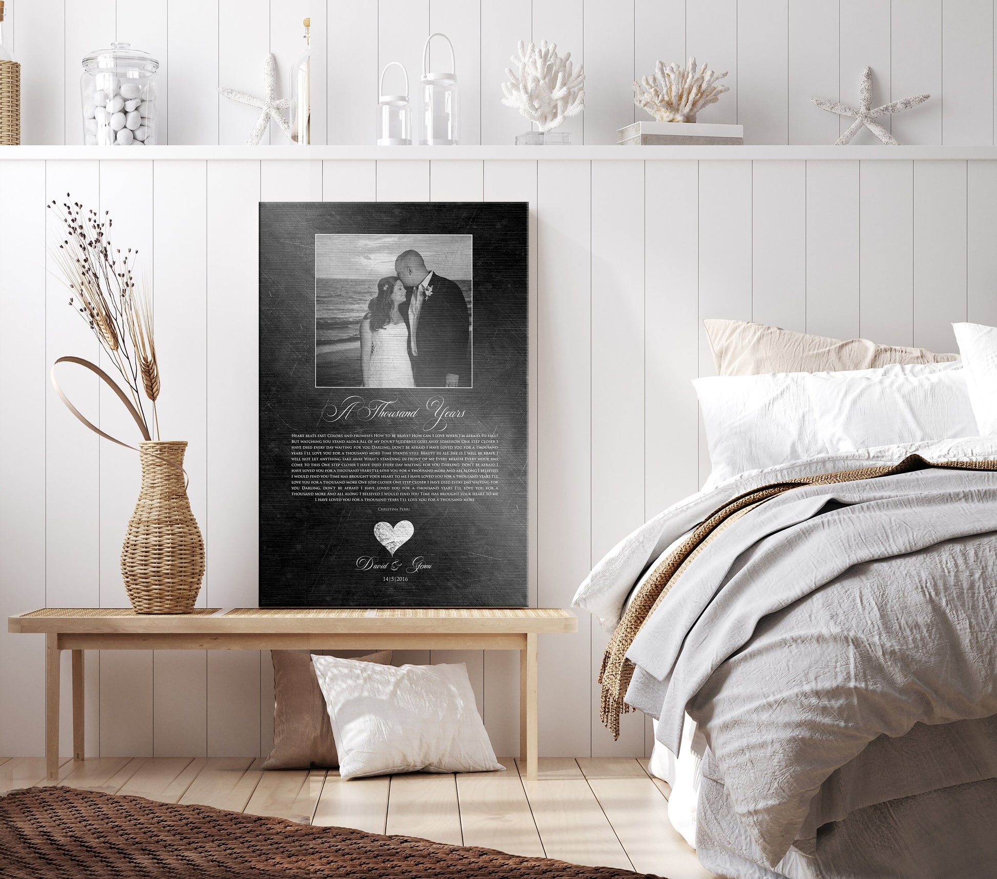 6th Anniversary Gift, Photo and Wedding Song on Iron, Custom Iron Gift, Song Lyric and Photo Sign, Wife Gift, Personalized anniversary gift