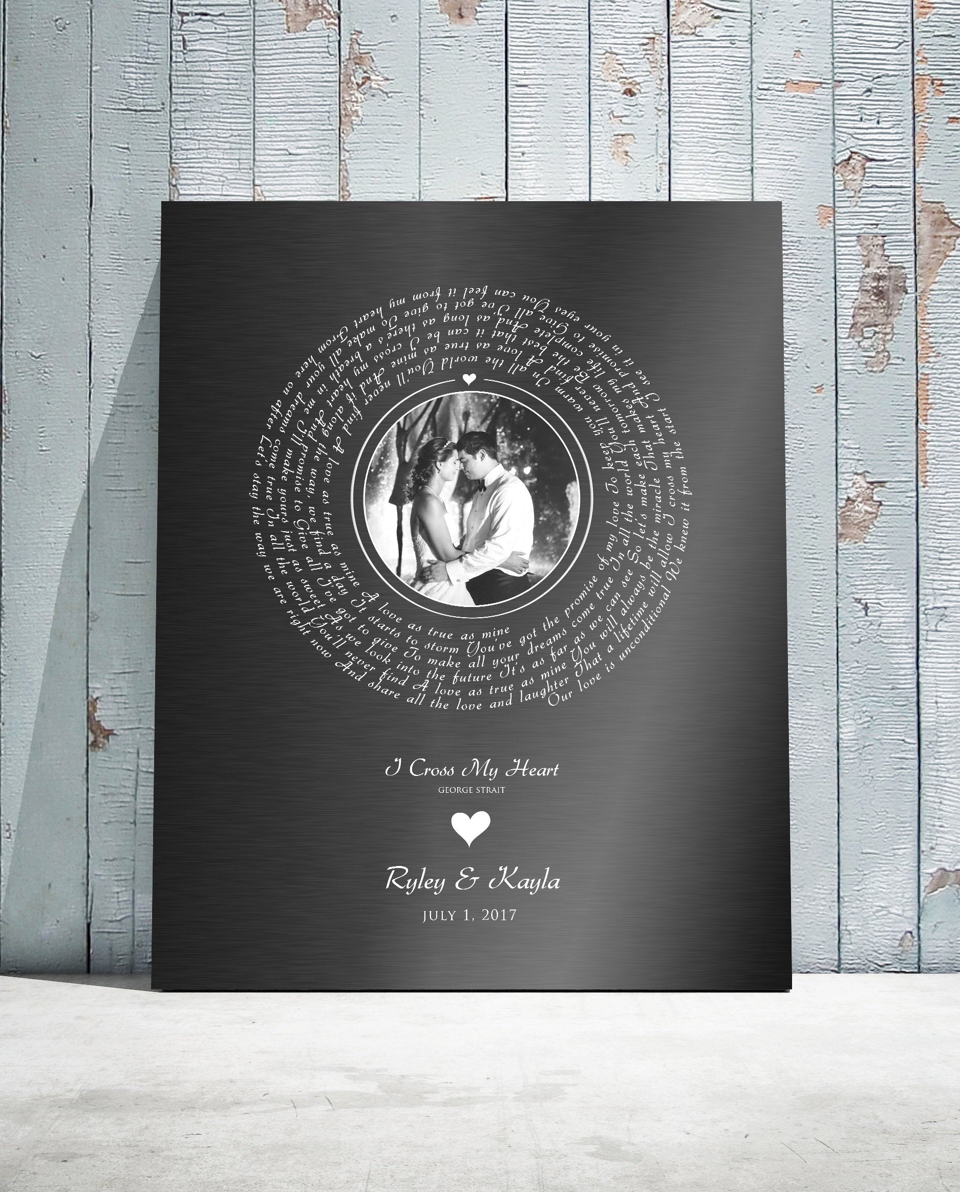 Our Song on Iron 6 Year Anniversary Gift for Her, couples plaque, Photo Gift, Personalized Anniversary Gift, 6 year gift, iron gift for wife