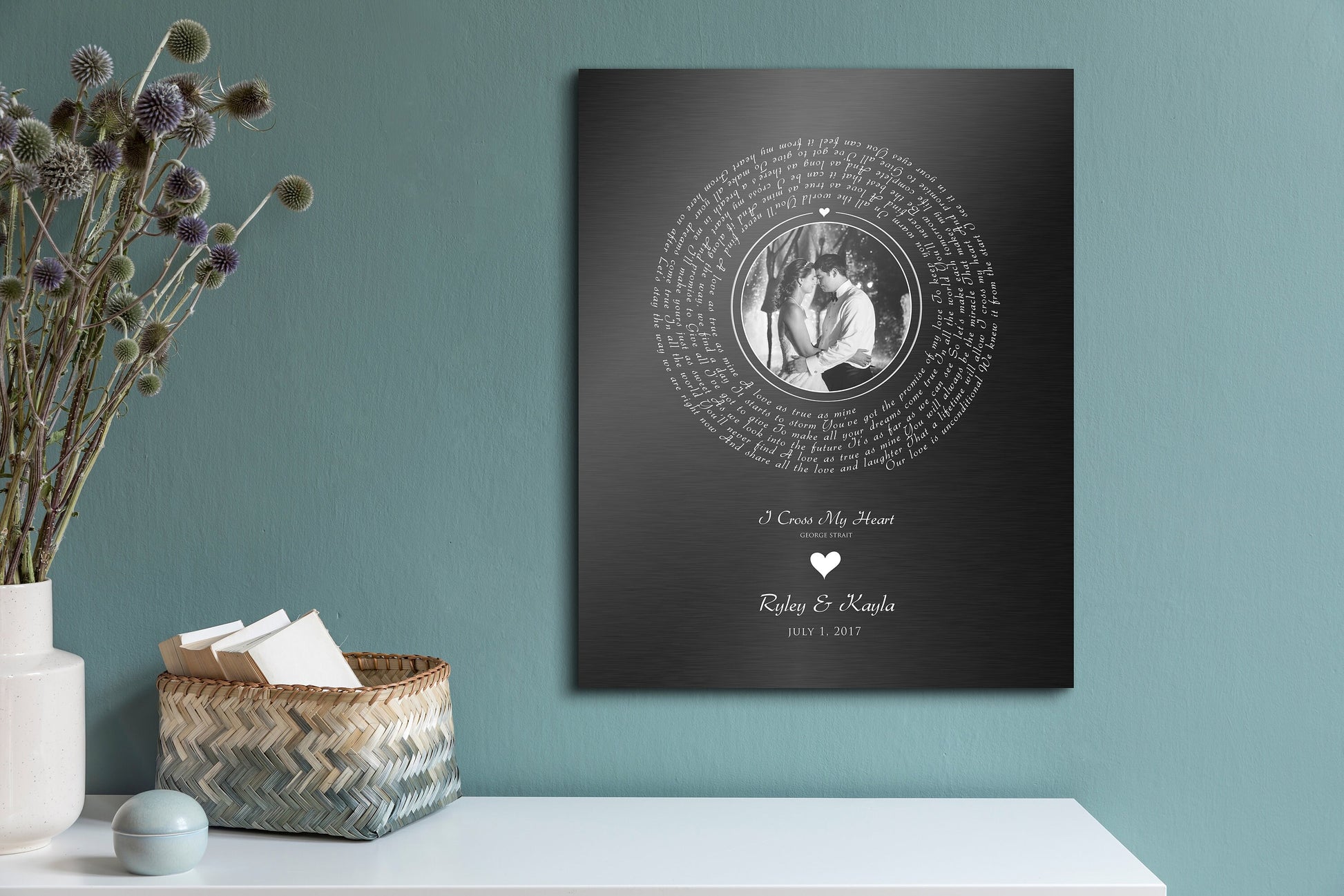 Our Song on Iron 6 Year Anniversary Gift for Her, couples plaque, Photo Gift, Personalized Anniversary Gift, 6 year gift, iron gift for wife