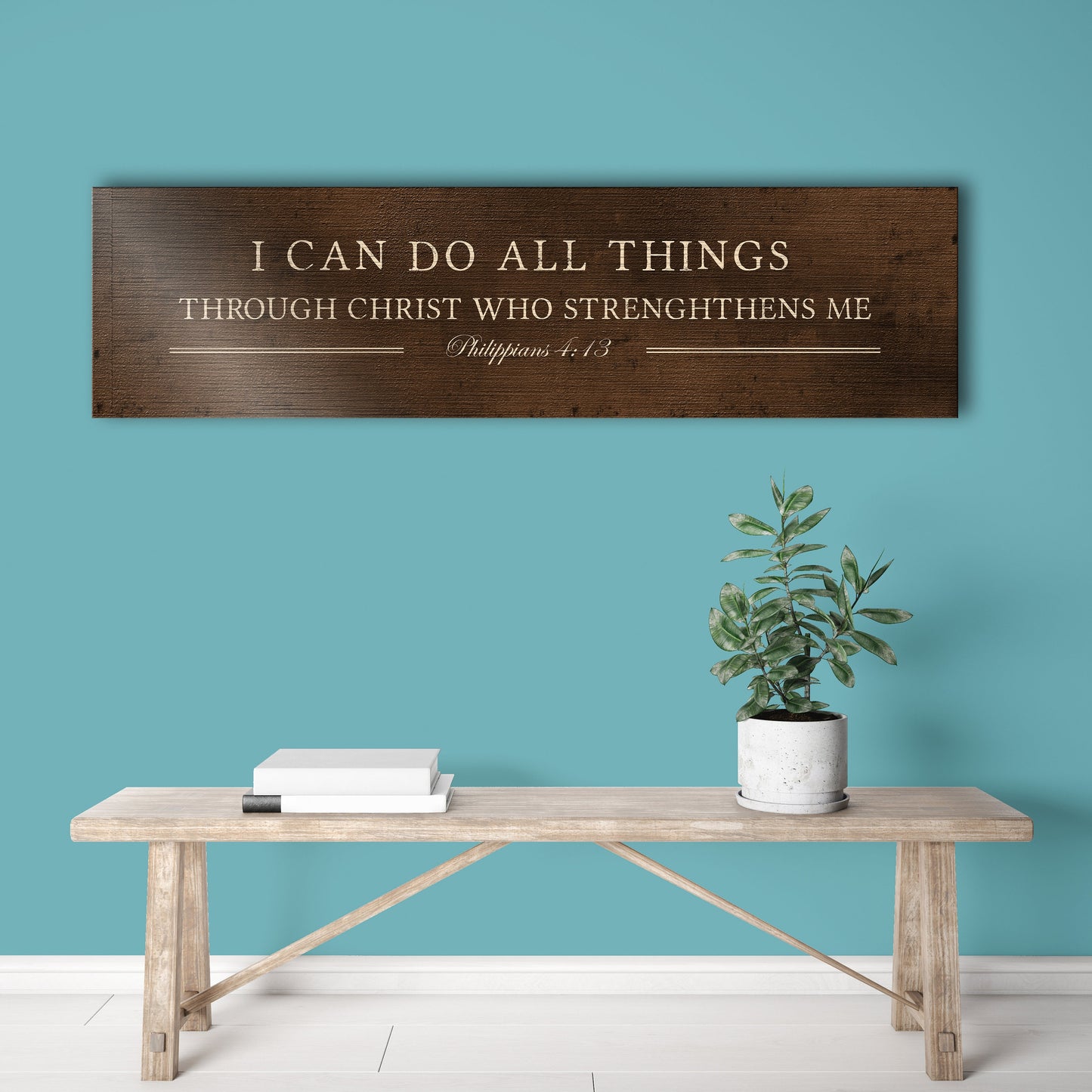 I can do all thing, Phil 4:13, Scripture Wall Decor, Rustic Scripture Art, Christian wall hanging, Bible Verse Decor, Inspirational men gift