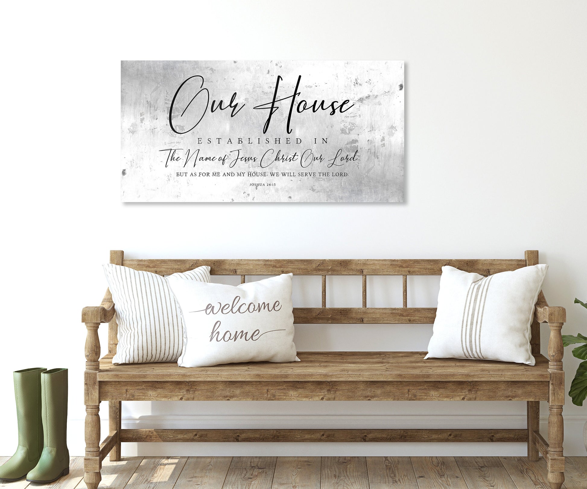 Faithful Farmhouse Wall Decor, "As for me and my house" Sign, Josh 24:15 Family Sign, "We will serve the Lord" quote sign, Anniversary gift