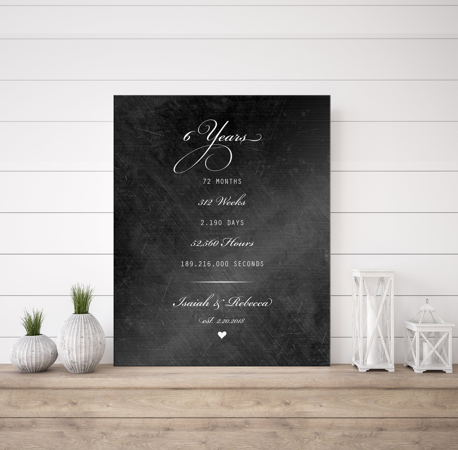 Premium Tin Anniversary Sign, 10 Years 120 Months Sign, Personalized Iron Plaque, Romantic Gift for wife, Anniversary gift for friend