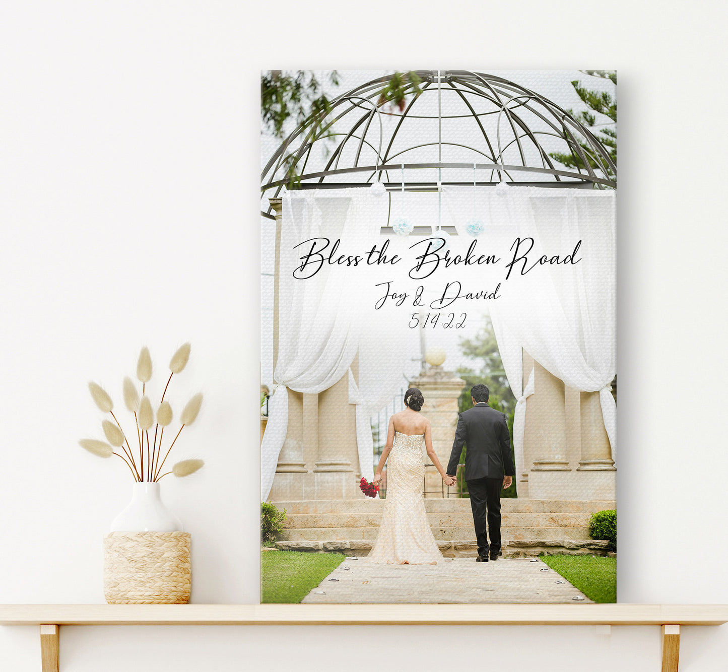 Cotton Canvas, Photo Gift with Song, 2 Year Anniversary Gift for wife, Cotton Anniversary Gift, Canvas print with poem, Poem on Canvas, Art