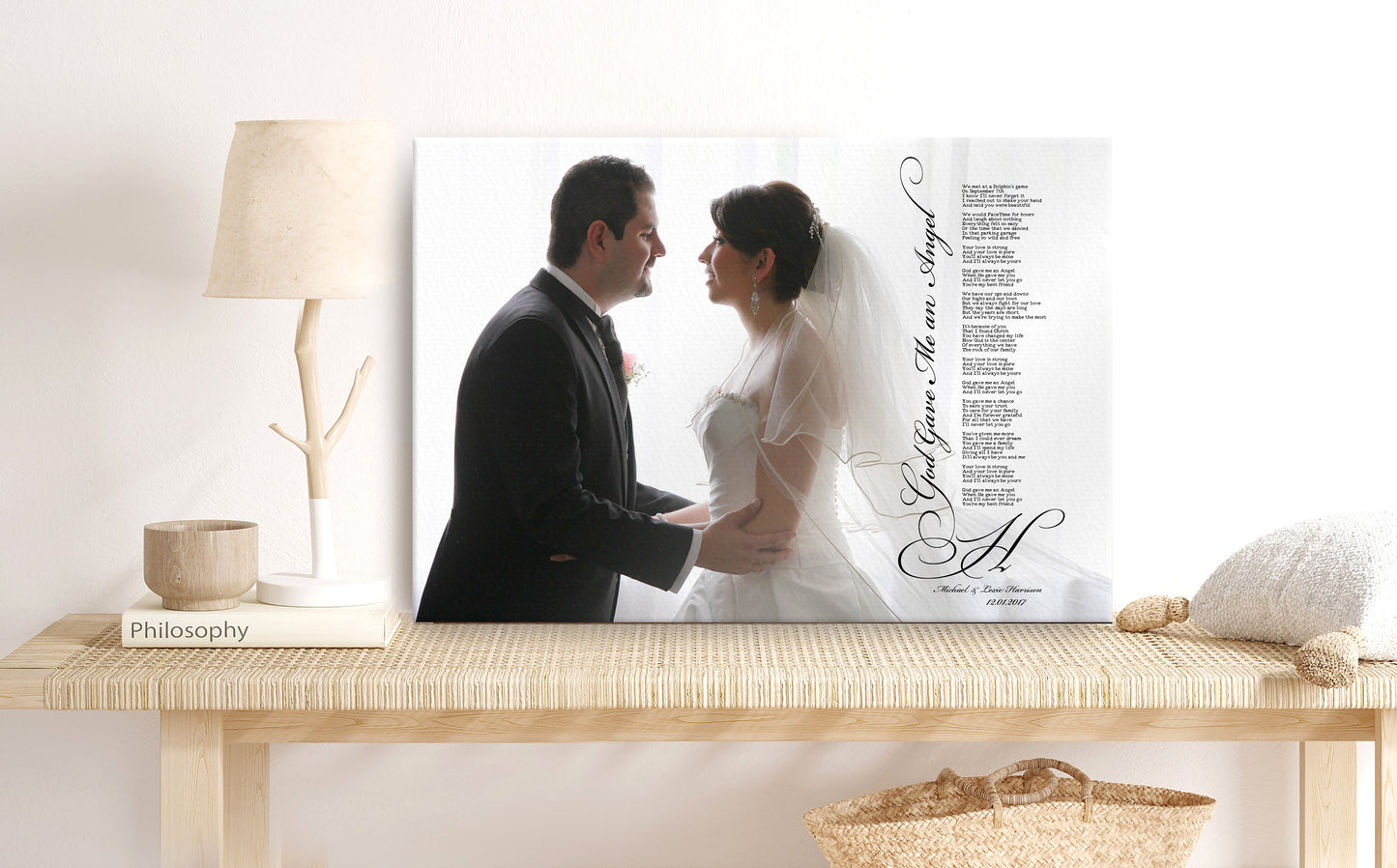 Our Song on Canvas, Canvas with lyrics, 2nd Anniversary Gift for for him, Unique photo gift, anniversary gift for friends, custom lyric art