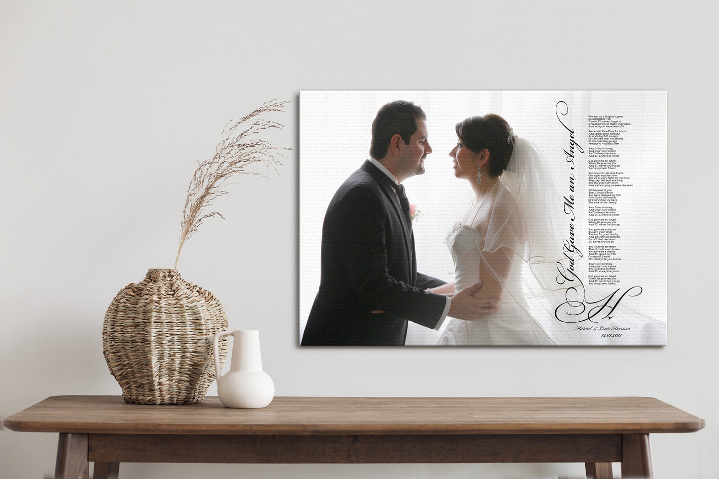 Our song on Cotton, Lyrics wall art, Personalized Photo Canvas, Custom Portrait, Cotton Gitf idea, Picture with Text, For Cotton Anniversary