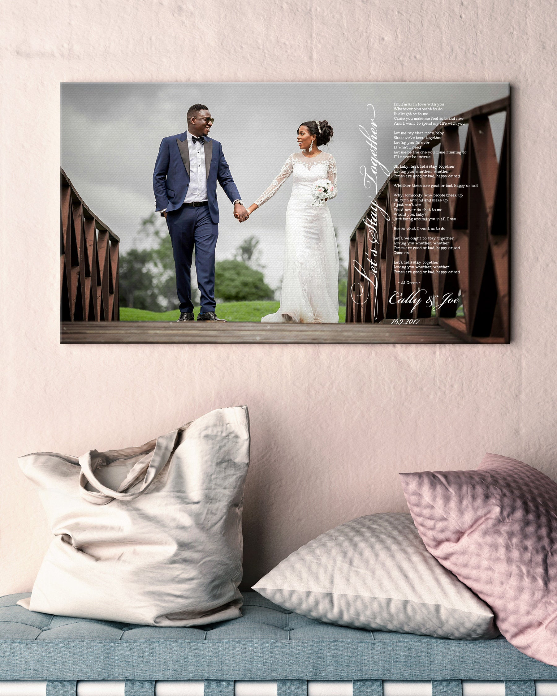 Our song on Cotton, Lyrics wall art, Personalized Photo Canvas, Custom Portrait, Cotton Gitf idea, Picture with Text, For Cotton Anniversary