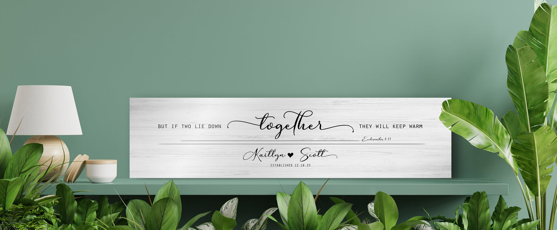 Christian Rustic Farmhouse Couples Personalized Decor, Wood Bedroom Sign, Ecclesiastes 4:11, Anniversary gift for daughter and son in law