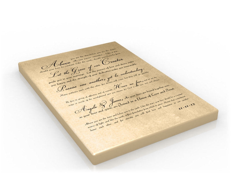 18x24 Custom Wedding Vow Art - Fine art and canvas personalized anniversary and inspirational gifts