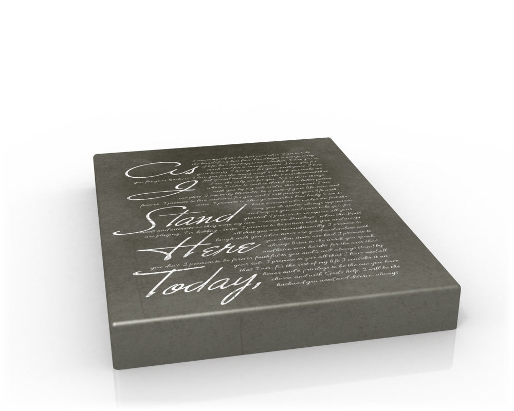 8X12 Vows on Canvas or Fine Art Print: The Expresso - Fine art and canvas personalized anniversary and inspirational gifts