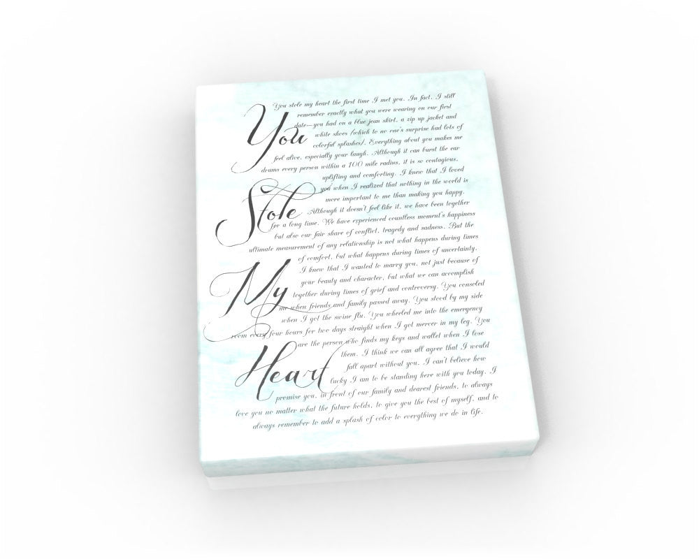 Personalized Wedding Vow Print - The Whimsy on Canvas or Fine Art - Fine art and canvas personalized anniversary and inspirational gifts