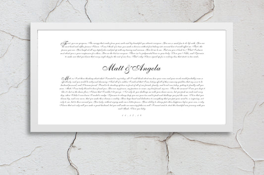 Romantic Anniversary Wedding Vow Art - Hunnycomb Proverbs - Wedding gift ideas - paper anniversary gifts 