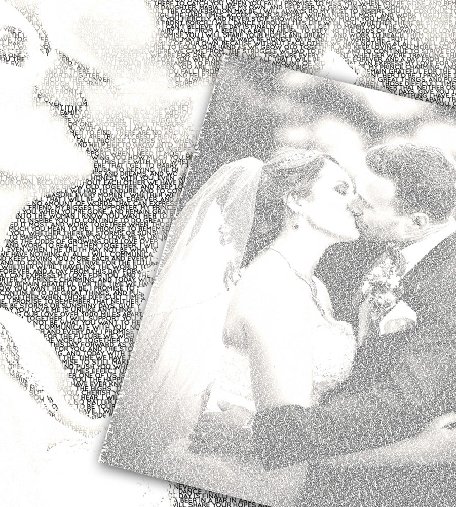 20x24 Personalized Calligram Canvas - Hunnycomb Proverbs - Wedding gift ideas - paper anniversary gifts 