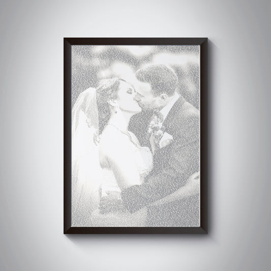 Calligram Photo Fine Art print - Fine art and canvas personalized anniversary and inspirational gifts