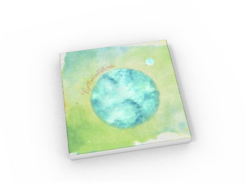 The World in His hands Canvas Watercolor - Fine art and canvas personalized anniversary and inspirational gifts